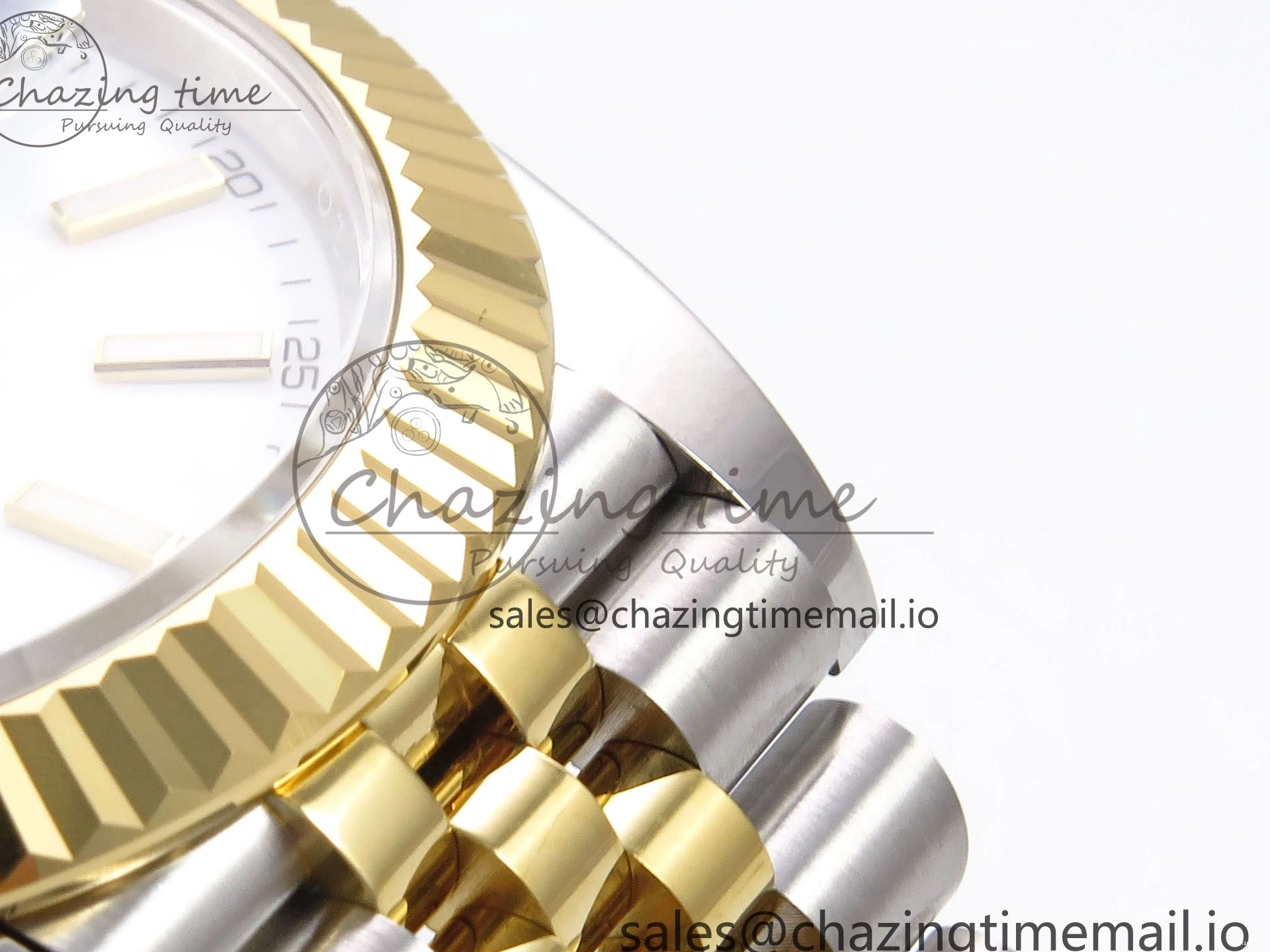SS Best 41 Bracelet EWEF Stick DateJust Dial Jubilee A3235 White on Edition 126333 YG 0305